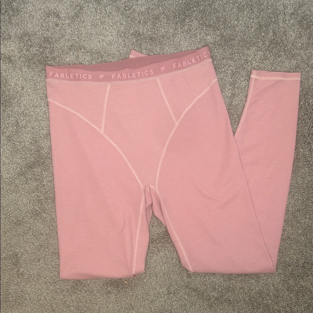 Fabletics Waffle Dusty Rose High-Waisted Legging - Picture 3 of 12